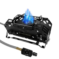 2400W Portable Camping Gas Stove Outdoor Burner Strong Fire Heater Survival Picnic Folding Super Windproof Kitchen Camping Stove