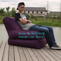 BEAN BAG Baby Sofa cover only Folding Recliner Outdoor Sofa Bed with Pedal Comfortable Flocking Single Sofa Chair Pile Coating
