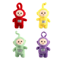 Mainan lembut Teletubbies 30 cm dengan sendi boleh bergerak, patung lembut, mainan pendidikan untuk