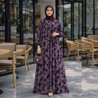 ELITA DRESS By ZIYA ~ Gamis Rayon Premium - Elita5 Purple, M