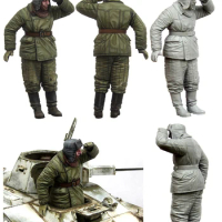 Unpainted Kit 1/35 Soviet Crew #3 standing (1 figures) Resin Figure miniature garage kit