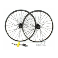 Mtb Folding Bike Wheel Set, 24 Inch V Brake, Front and Rear Wheels, Ladies Bicycle Vbrake Rim Brake