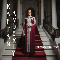 KGTA - KAFTAN AMBERLEE BORDIR FULL COLOUR - SET INNER GAMIS BELT SAMA PHASMINA BORDIR - DRESS WANITA