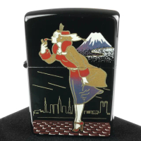 【Zippo】日系-本金蒔繪-Windy Girl風中女郎-傳統工藝加工打火機