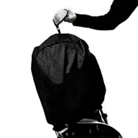 Golf Bag Rain Hood Cover Pack Black Golf Head Covers Golf Driver Headcover Golf Club Accessories for Almost All Golfbags Golf Pu