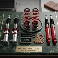 PAKET COILOVER HSR RED FRONT REAR HONDA BRIO/FREED