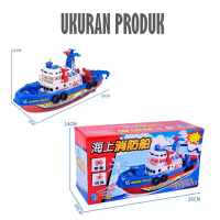 Mainan Anak Fire Boat Speed Boat Perahu Kapal Laut Pemadam Kebakaran Kado Anak Balita BS