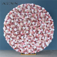 JAROWN Round Flower Wall Wedding Backdrop Decoration Artificial Flowers Activity DIY Decor Wreath Silk Rose Romantic Home Decor