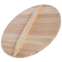Fir Pot Lid Wok Cover Protection for Kitchen Oil Splash Protective Wooden Frying Pan