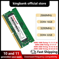 KingBank ARM 16GB 32GB Memoria RAM DDR4 8GB 4GB 16GB 2400mhz 2133Mhz 2666mhz Sodimm Notebook High Performance Laptop Memory