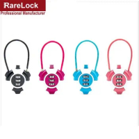 Color Code Combination Padlock Digital Password Lock Wirerope for Door Cabinet Box Game Luggage Rarelock ZS19 A