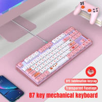 L600 Portable Mechanical Gaming Keyboard Backlit Keyboard 87 Keys Wired Gaming Keyboard For Laptop PC Computer