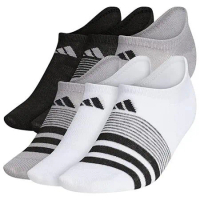 【Adidas】2024女時尚美國進口厚襪黑灰白色隱形襪混搭6入組【預購】