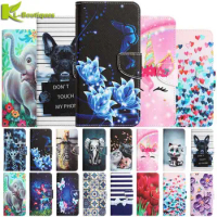 Painted Leather Flip Wallet Phone Case For OPPO A96 A36 A76 A16 A55 A53S A54 A74 5G Reno 7 Z Reno7 Lite Realme C11 9i Case Cover