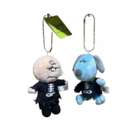 2024 Miniso Snoopy Keychain Kawaii Cartoon Charlie Skull Plush Doll Japanese Creative Ghost Festival Decoration Friend Prank