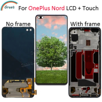 AMOLED 6.44" For OnePlus Nord LCD with frame Display ScreenTouch Panel Digitizer For Oneplus Nord Oneplus Z AC2001 AC2003 LCD