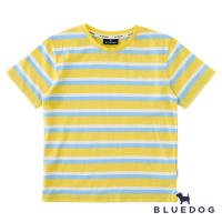 【BLUEDOG】童裝-條紋五分袖T恤(藍白黃)