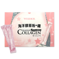 【WEIDER 威德】海洋膠原粉+鐵 蜂蜜檸檬口味(4.5g x 60包)