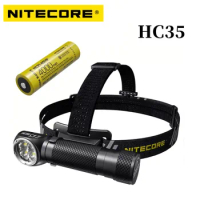 NITECORE HC35 Multifunction Rechargeable Headlamp 2700Lumens High Performance L-Shaped headlight Flashlight with 4000mAh Battery