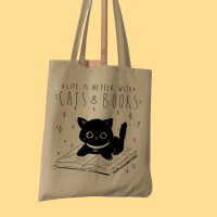 SERBA SEPULUH - RESLETING Tote Bag Tas Jinjing Wanita/Pria Bahan Kanvas Ukuran Besar 35x40 Muat Lapt