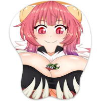 NEW 3D Mouse Pad Ilulu Dragon Maid Oppai Mousepad Anime Manga Breast Gaming Wrist Rest Mouse Mat Boo