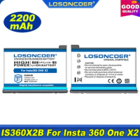 100% Original LOSONCOER 2200mAh IS360X2B Battery For Insta 360 One X2 Battery Insta360 One X2