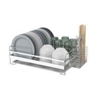 【Store up 收藏】頂級304不鏽鋼 杯碟碗盤瀝水架-加大款-附餐具筒+瀝水盤(ADD007)