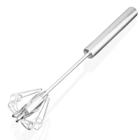 Whisk Stainless Egg Steel Semi-automatic Balloon Mixer Beater Tool Cooking Milk Kitchen，dining &amp; Bar Hand Held Kitchen Mixer