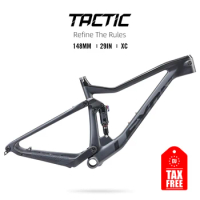 LEXON Tatic Bicycle Frame XC Trial Cross Country Carbon MTB Black Frameset Full Suspension 29 Boost ROCKSHOX DNM Shock XDB Parts