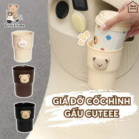 [Chỉ còn vài sản phẩm] Giá Đỡ Cốc Hình Gấu Cute Cho Ô tô Xe Máy Xe Điện, Giá đỡ chai nước xe máy xe 