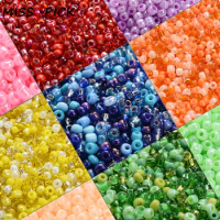300/500Pcs 3mm Mixed Color Charm Czech Glass Seed Beads Round Loose Beads For Jewelry Making Diy Bracelets Earrings Accessory