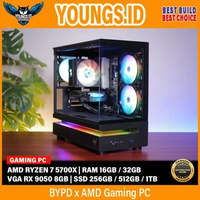 BYPD x AMD Ryzen 7 5700x Radeon RX 9050 8GB Gaming PC Infinity 16GB 256GB
