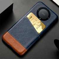 Mixed Splice PU Leather Card Case for Honer X9a 5G Coque Cover For Honor X9a X9 a X 9a 5G 2023 RMO-NX1 6.67" Funda HonorX9a