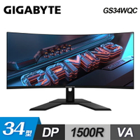 【GIGABYTE 技嘉】GS34WQC 34型 VA曲面電競螢幕【三井3C】