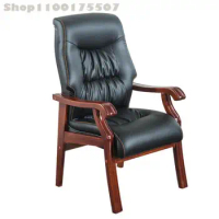 Solid wood computer chair home office chair conference chair mahjong chair chess and card chair high back comfortable boss