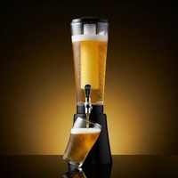 BERGARANSI Botol Tower Dispenser Bir Premium Dengan Lampu LED yang Menyala ada Tabung Es yang Dapat
