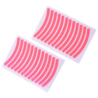 24pcs/Set Pink Universal Reflective Strips Wheel Hub Decal Safety Rim Tape Sticker Accessories for Car Motorcycle Bike