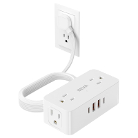 BEVA Multi Wall Outlet Extender - with Rotating Plug Adapter Rotating Outlet Adapter 4AC and 4 USB P
