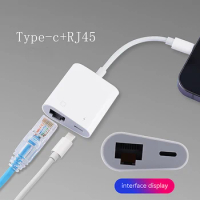Connection Mobile Phone Adapter lightning to RJ45 Port Ethernet Converter PD Charging Network Card