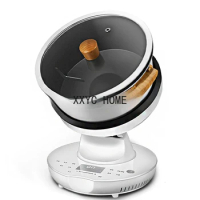 220V Automatic Rotary Cooking Machine Multi-function Electric Stir Frying Pot Non-Stick Smart Stirring Wok Rice Cooker