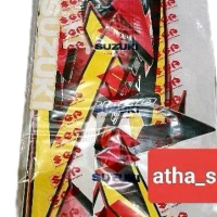 striping striker body merah abu abu suzuki satria fu 2007 ori sgp Motor