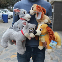1piece Disney Anime Lady and the Tramp Stuffed Plush Toys Cartoon Anime The Lady Plush Doll Funny Gifts for Kids birthday gifts