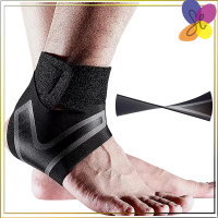 運動護踝 輕薄加壓力護腳踝 (黑色; 左腳; 1件; L碼) 防扭傷跑步透氣護腳踝套 腳踝帶 護足踝運動綁帶 護腳腕套 踝關節支撐護具 左足踝