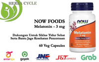 Now Food Melatonin 3mg 60 VegCap Atasi Susah Tidur Now Melatonin USA