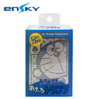 日本正版 哆啦A夢 透明撲克牌 附收納盒 透視撲克牌 塑膠撲克牌 撲克牌 小叮噹 ENSKY - 471552