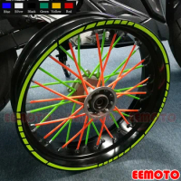 16X 17"18"Wheel Rims Tire Stickers Motorcycle Car Reflective Stripes Motorbike Decals For ninja 250 400 1000 Z900 Z650 ZX-6R