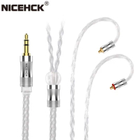 NiceHCK LitzPS-Pro 8 Core 4N Litz Pure Silver Earphone Cable 3.5mm/2.5mm/4.4mm MMCX/QDC/0.78 2Pin for CIEM MK3 MK4 ST-10s LZ A7