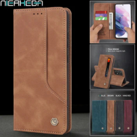 Luxury Flip Magnetic Case For Samsung Galaxy S21 S20 FE Note 20 10 9 Ultra S10 E S9 Plus Note20 Leather Wallet Cards Phone Cover