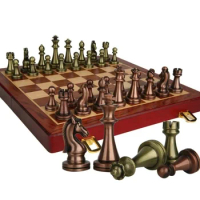 Travel Chess Set and Board Game Set Professional Chess Game Set with Folding Board Chess Pieces Set for Kids and Adult