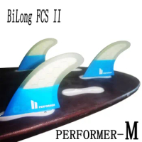 BiLong FCS II Tri FIN Performer M or L Thruster Fiberglass Surfboard Fin Skimboard Accessories Quilhas Surfing Wakeboard